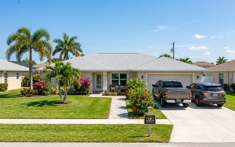 Reconstructed Cape Coral home after hurricane damage recovery